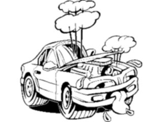 Sticker Custom Preview Image #130718 Transportation Cartoons Overheated Car2