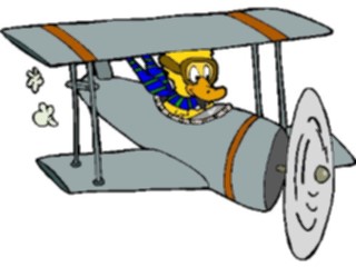 Sticker Custom Preview Image #130728 Transportation Cartoons Pilot Duck