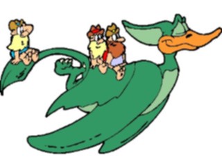 Sticker Custom Preview Image #130739 Transportation Cartoons Plane Dinosaur