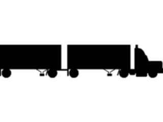 Sticker Custom Preview Image #131428 Transportation Silhouettes Semi6