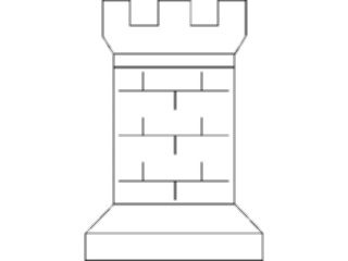 Sticker Custom Preview Image #131756 Travel Leisure Chess Rook White2