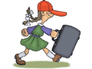 Sticker Custom Preview Image #132182 Travel Leisure Vacations Girlwith Luggage