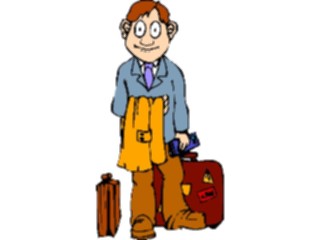 Sticker Custom Preview Image #132300 Travel Leisure Vacations Manwith Luggage02