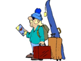 Sticker Custom Preview Image #132313 Travel Leisure Vacations Manwith Skis