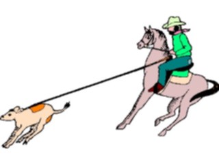 Sticker Custom Preview Image #133484 Western Rodeo Cowboy Calf