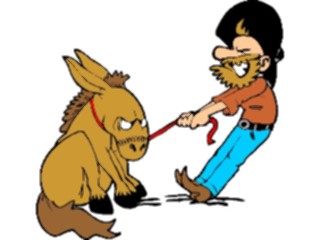 Sticker Custom Preview Image #133490 Western Rodeo Cowboy Donkey1