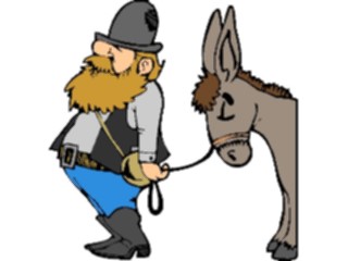 Sticker Custom Preview Image #133491 Western Rodeo Cowboy Donkey2