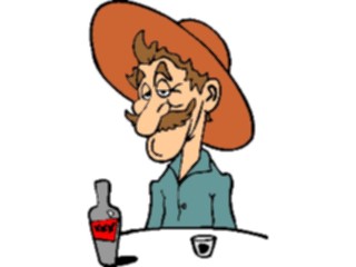 Sticker Custom Preview Image #133492 Western Rodeo Cowboy Drinking1