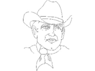 Sticker Custom Preview Image #133495 Western Rodeo Cowboy Face1