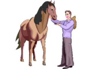 Sticker Custom Preview Image #133497 Western Rodeo Cowboy Feeding Horse