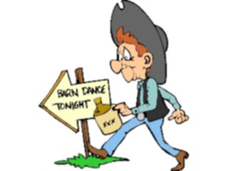 Sticker Custom Preview Image #133500 Western Rodeo Cowboy Goingto Barn Dance
