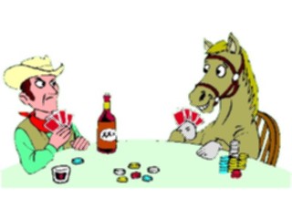 Sticker Custom Preview Image #133519 Western Rodeo Cowboy Horse Poker