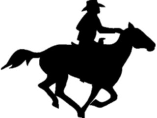 Sticker Custom Preview Image #133556 Western Rodeo Cowboy Silhouette1