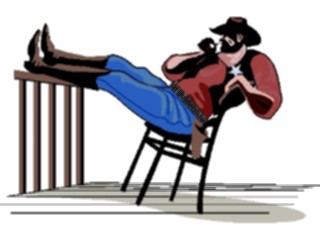 Sticker Custom Preview Image #133561 Western Rodeo Cowboy Sitting1