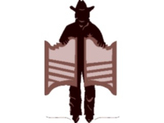 Sticker Custom Preview Image #133636 Western Rodeo Entering Saloon
