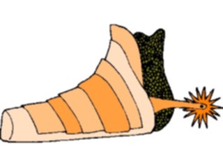 Sticker Custom Preview Image #133641 Western Rodeo Footwith Spur
