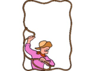 Sticker Custom Preview Image #133681 Western Rodeo Lasso Frame2