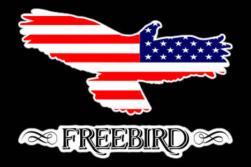 Customize this Freebird_American_REV Flag Decal