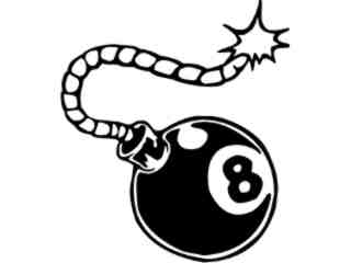  8- Ball Bomb Decal Proportional