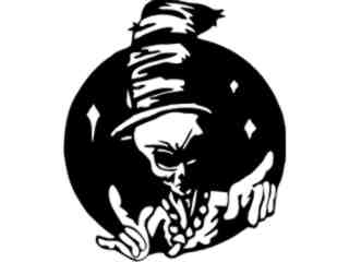  Alien Cartoon Decal Proportional