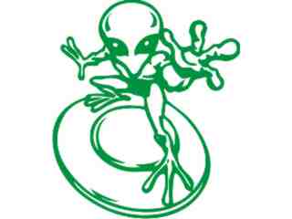 Alien Saucer Decal Proportional