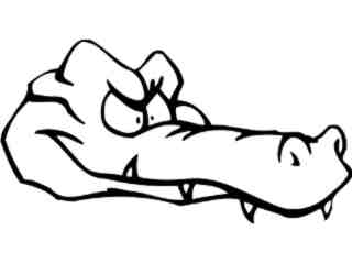  Alligator Head_ M B 1 Decal Proportional