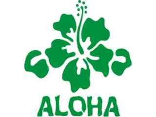  Aloha Flower Decal Proportional