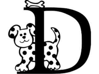  Alphabet Fun Letter D_ 0 9 0_ V A 1 Decal Proportional