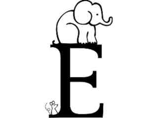  Alphabet Fun Letter E_ 0 9 0_ V A 1 Decal Proportional
