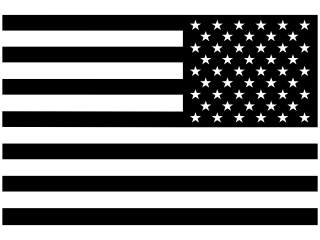  American Flag One Color_ R E V Decal Proportional