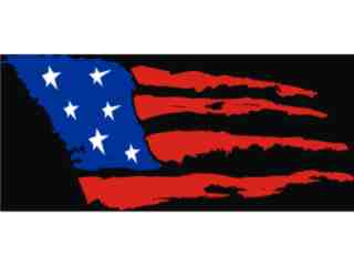  American Flag Rough_ C L 1_ I N V Decal Proportional