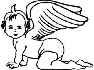  Angel Baby Decal Proportional