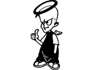  Angel Boy Decal Proportional