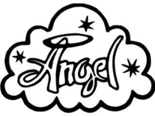  Angel Cloud Word Decal Proportional