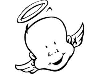  Angel Head Cute_ M B 1 Decal Proportional