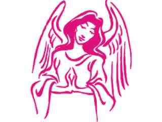  Angel Pray 3 Decal Proportional