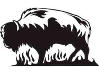  Animal Flames Bison Buffalo_ 0 7 1b_ A F 1 Decal Proportional
