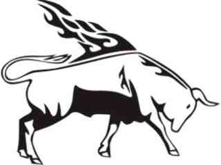  Animal Flames Bull_ 0 6 7b_ A F 1 Decal Proportional