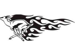  Animal Flames Deer Gazelle_ 0 9 2b_ A F 1 Decal Proportional