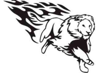  Animal Flames Lion_ 0 8 7b_ A F 1 Decal Proportional