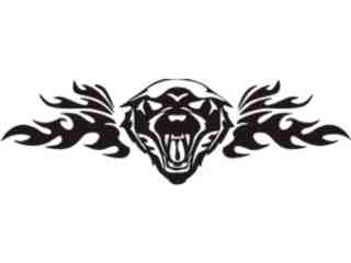  Animal Flames Panther_ 0 5 8b_ A F 1 Decal Proportional