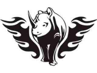  Animal Flames Rhino_ 0 4 7b_ A F 1 Decal Proportional