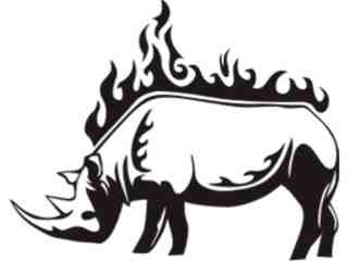 Animal Flames Rhino_ 0 4 9b_ A F 1 Decal Proportional