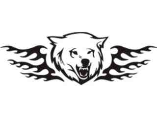  Animal Flames Wolf_ 0 3 4b_ A F 1 Decal Proportional