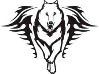  Animal Flames Wolf_ 0 3 9b_ A F 1 Decal Proportional