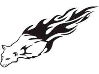  Animal Flames Wolf_ 0 5 9b_ A F 1 Decal Proportional