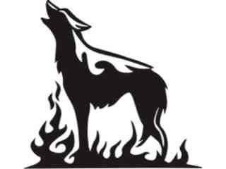  Animal Flames Wolf_ 0 6 6b_ A F 1 Decal Proportional