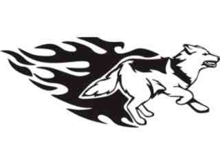  Animal Flames Wolf_ 0 9 0b_ A F 1 Decal Proportional