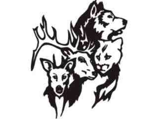  Animals Wildlife Decal Proportional