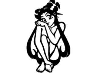  Anime Girl Decal Proportional